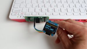 ANAVI Info uHAT – an open hardware Raspberry Pi add-on board with a mini OLED display, buttons, and slots for sensors